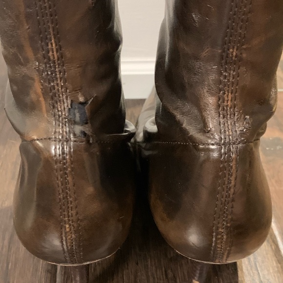 steve madden 90s knew high brown leather boots - Picture 5 of 6